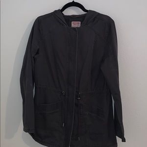 Grey Zip Front 100% Cotton Jacket